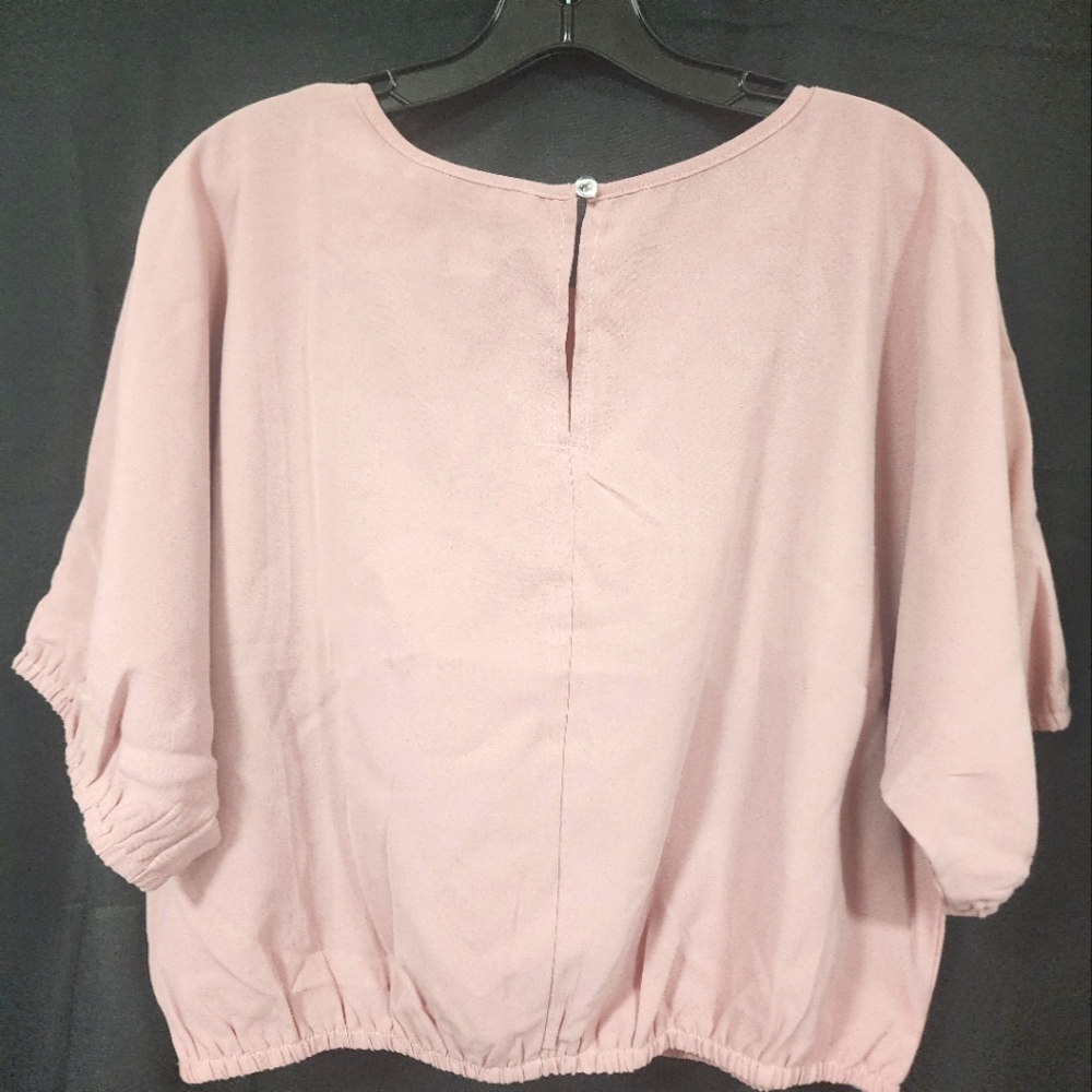 Pink Women's Dressy Crop Top - Picture 4 of 6